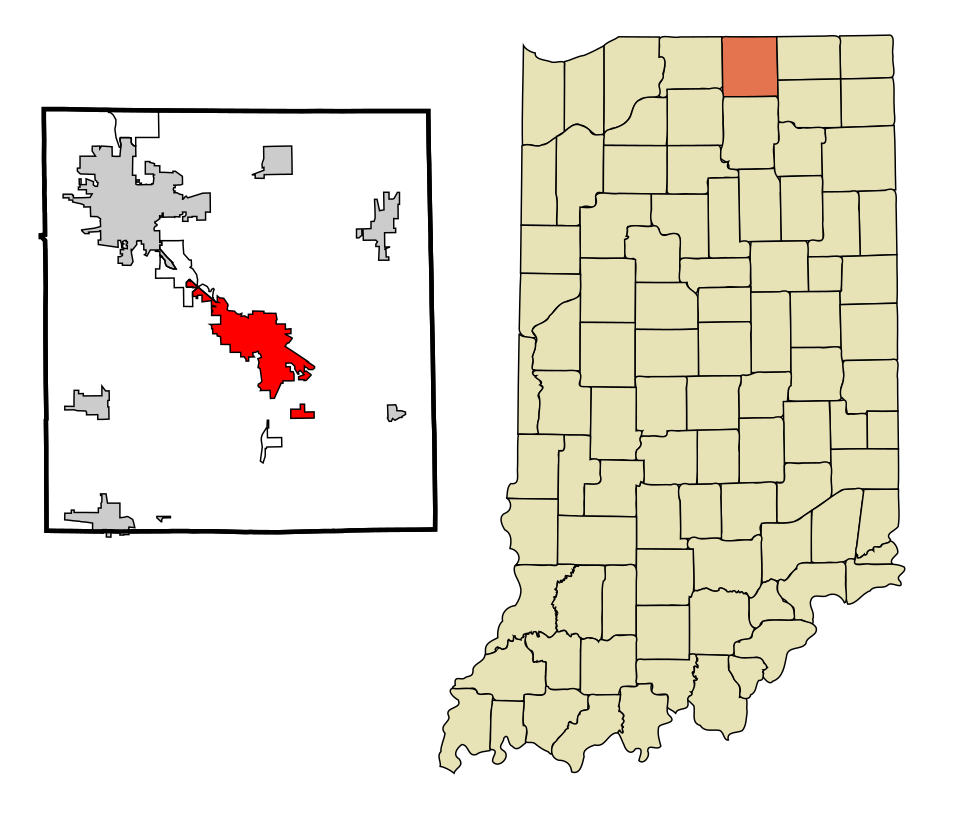 Locator map of Goshen