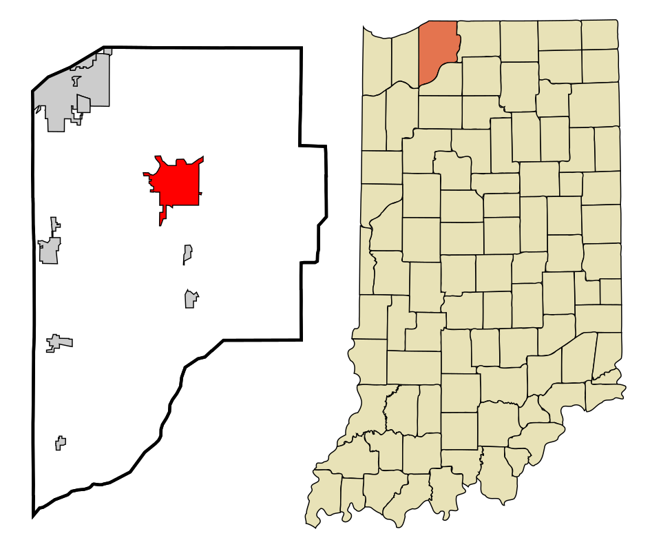 Locator map of La Porte