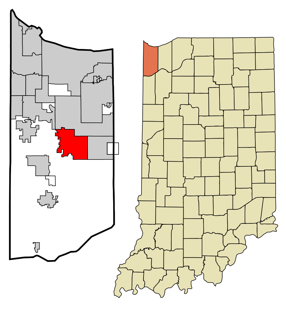 Locator map of Crown Point