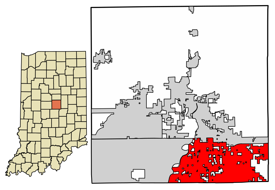 Locator map of Fishers