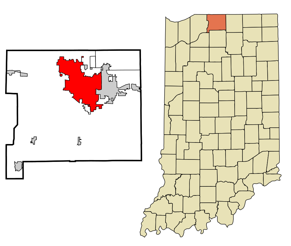 Locator map of South Bend