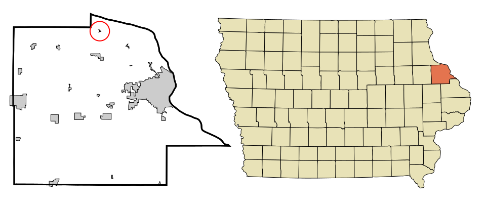 Locator map of Balltown