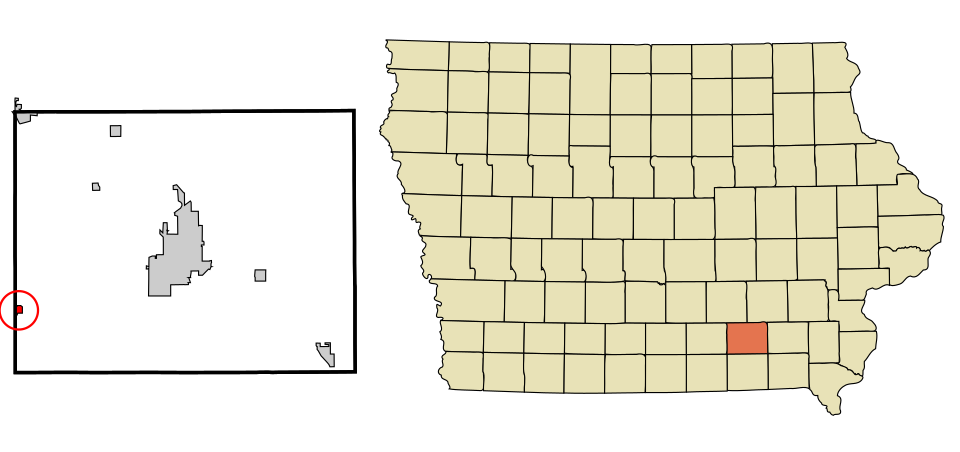 Locator map of Blakesburg