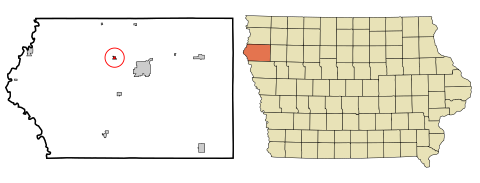 Locator map of Brunsville
