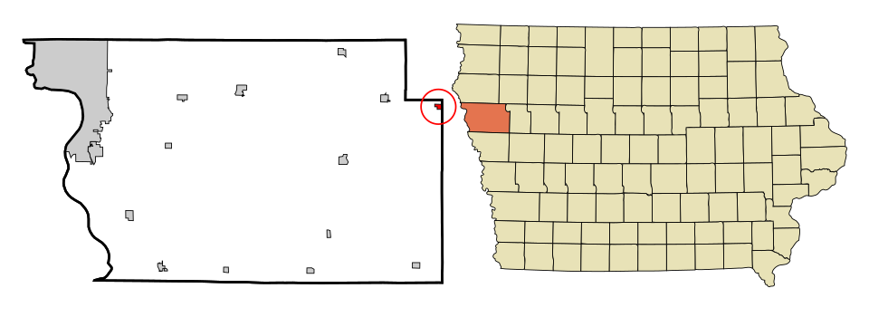Locator map of Cushing