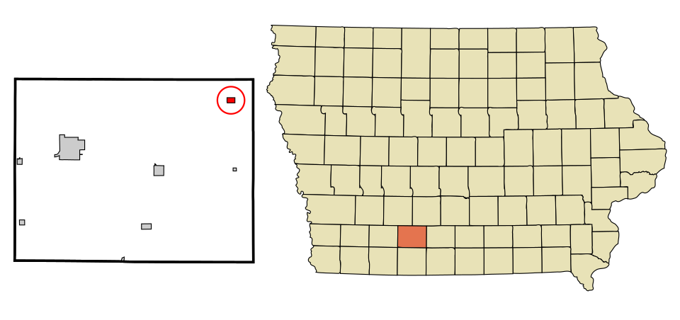 Locator map of Lorimor