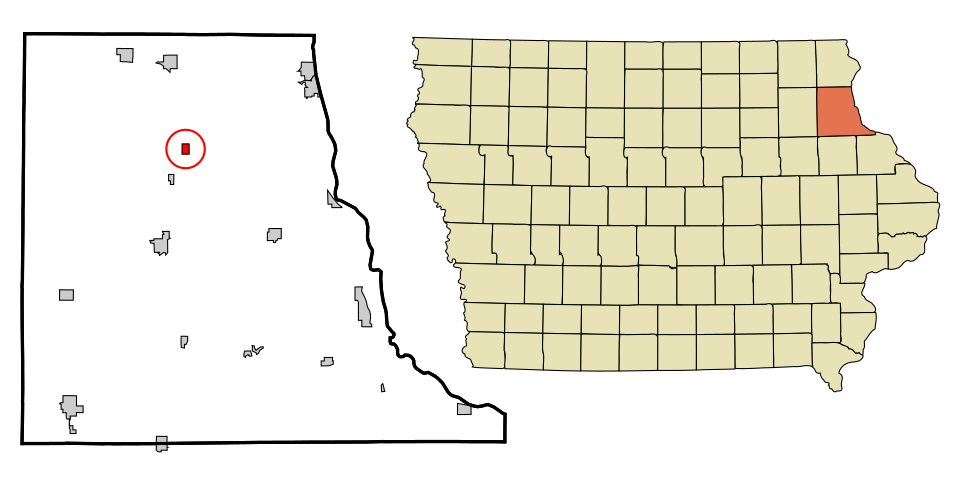 Locator map of Farmersburg
