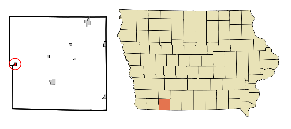 Locator map of New Market