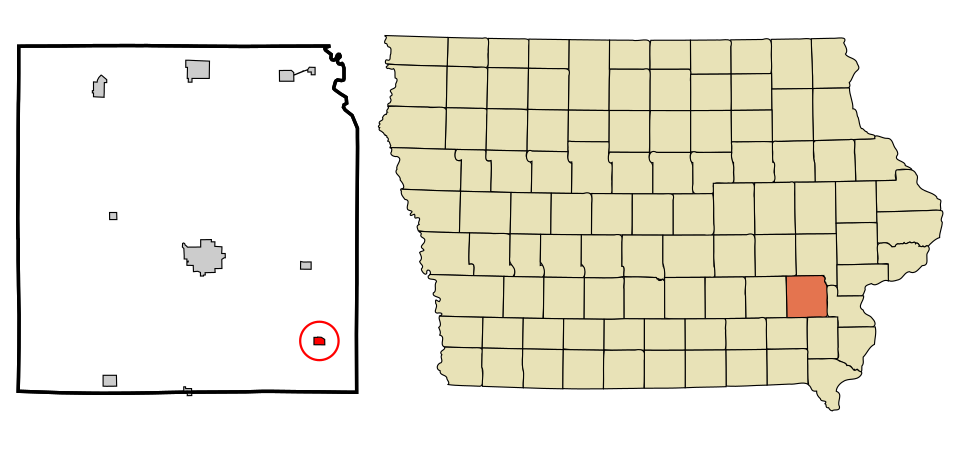 Locator map of Crawfordsville