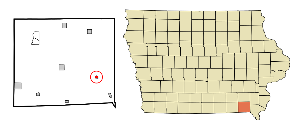 Locator map of Bonaparte