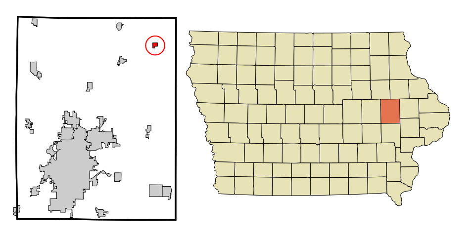 Locator map of Prairieburg