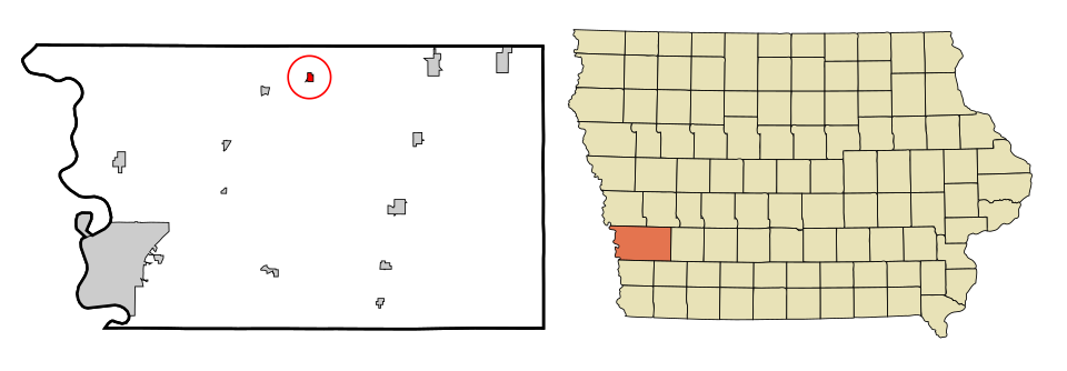 Locator map of Minden