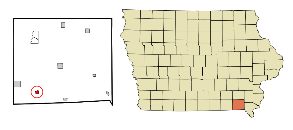 Locator map of Cantril