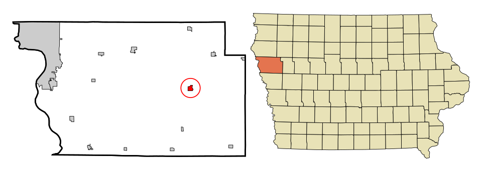 Locator map of Anthon