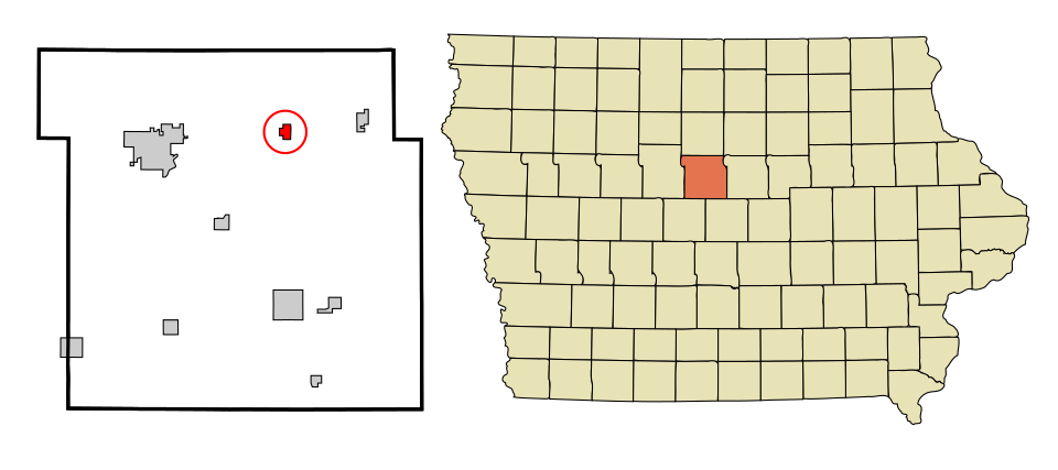 Locator map of Blairsburg