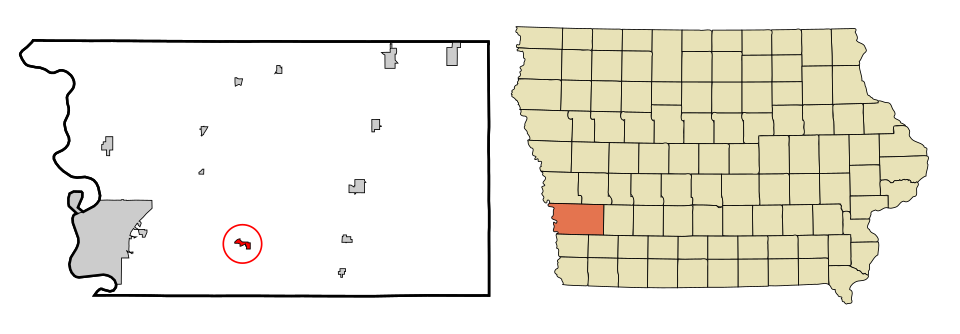 Locator map of Treynor