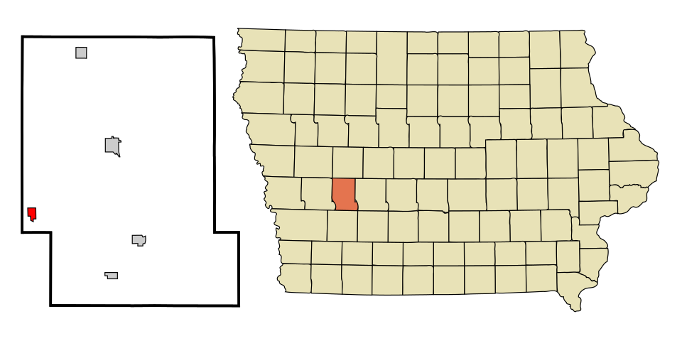 Locator map of Kimballton