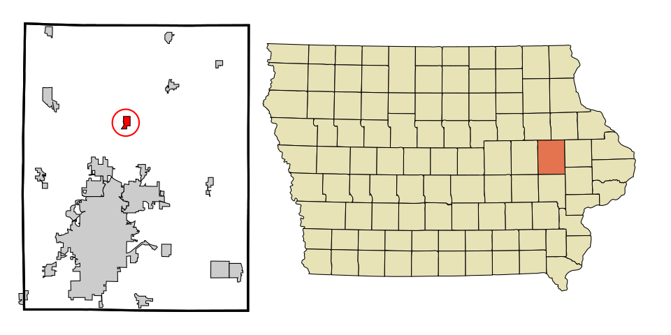 Locator map of Alburnett