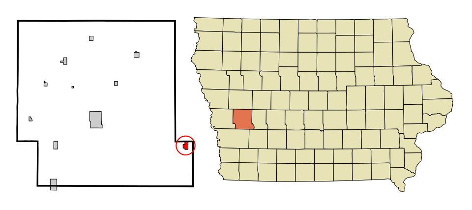 Locator map of Elk Horn