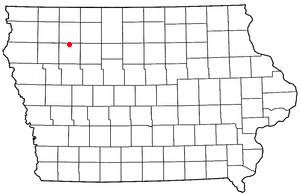 Locator map of Sioux Rapids