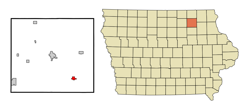 Locator map of Fredericksburg