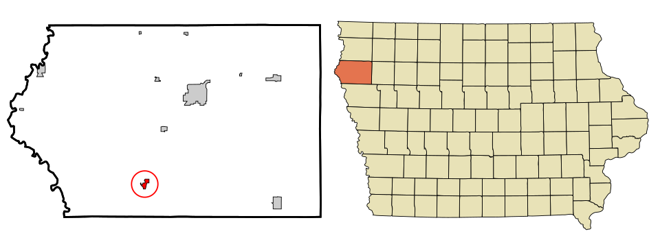 Locator map of Hinton