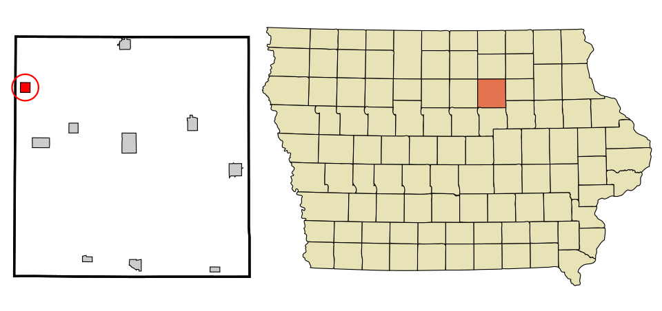 Locator map of Aredale