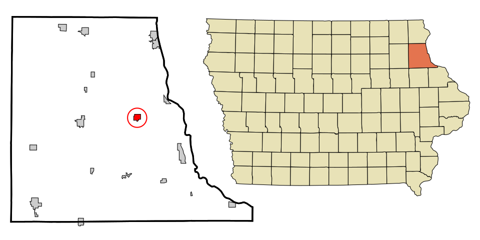 Locator map of Garnavillo