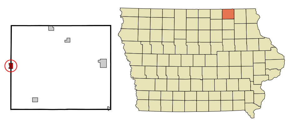 Locator map of Riceville