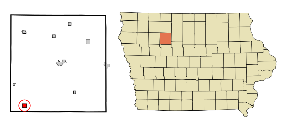 Locator map of Fonda