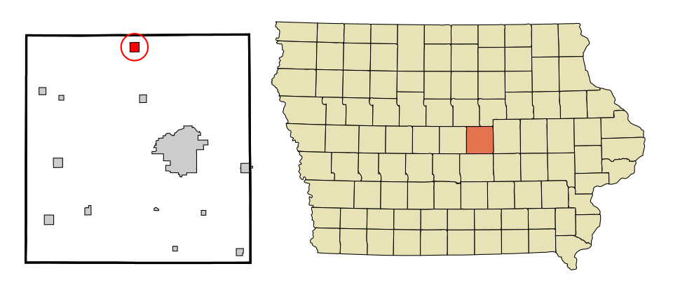 Locator map of Liscomb