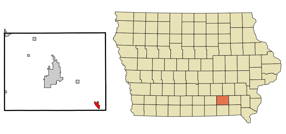 Locator map of Eldon