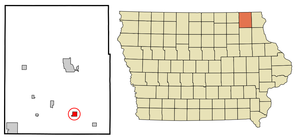 Locator map of Ossian