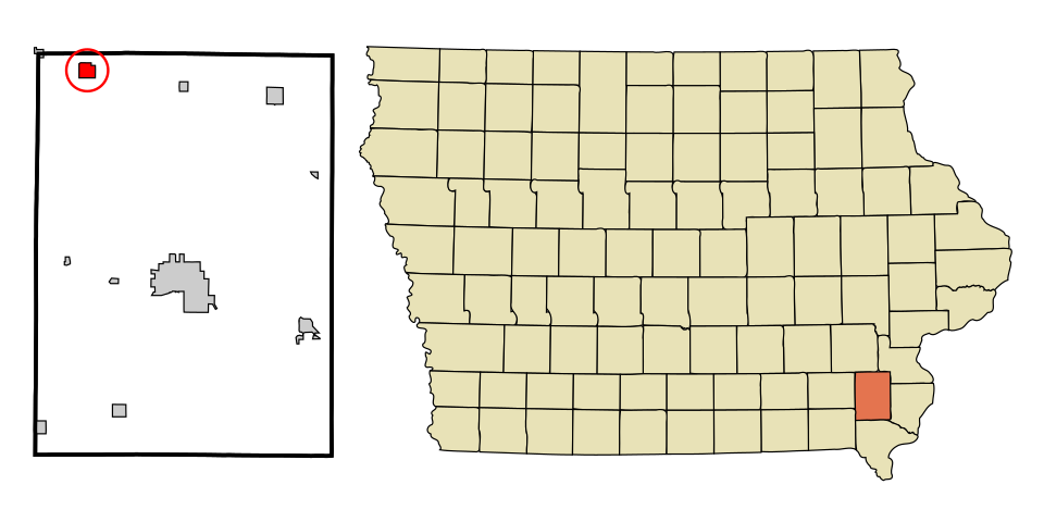 Locator map of Wayland