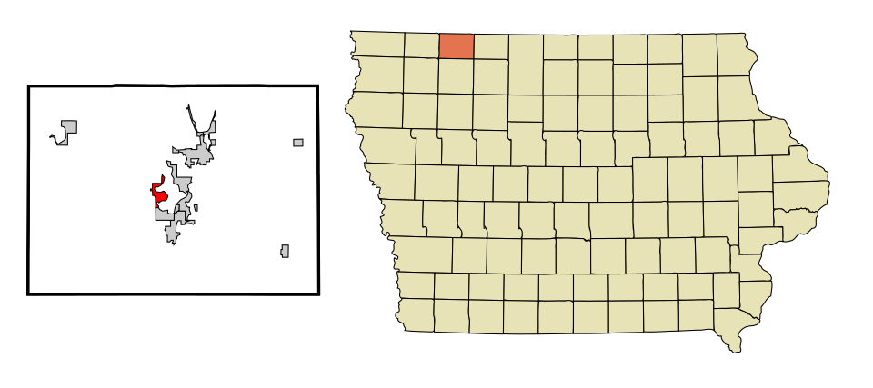 Locator map of Wahpeton