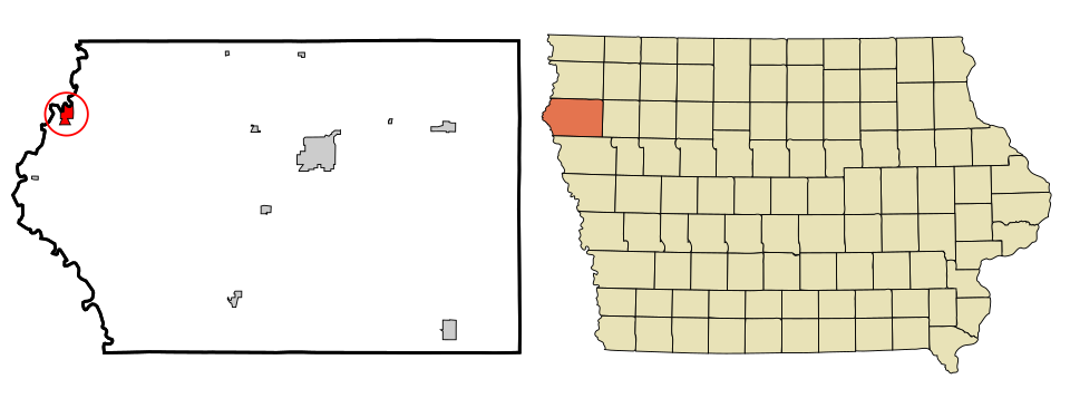 Locator map of Akron