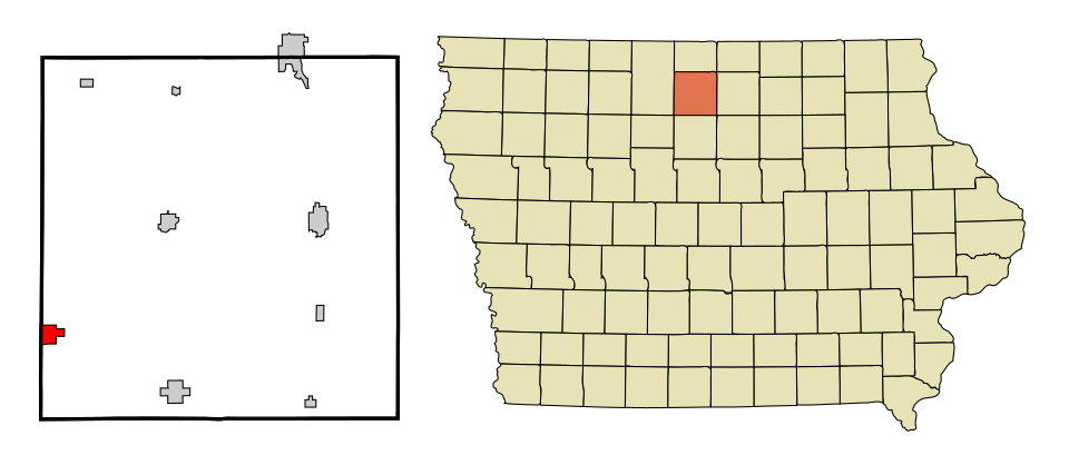 Locator map of Corwith