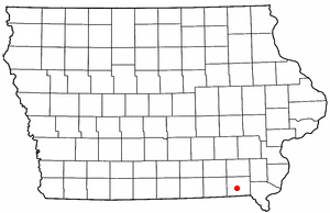 Locator map of Keosauqua