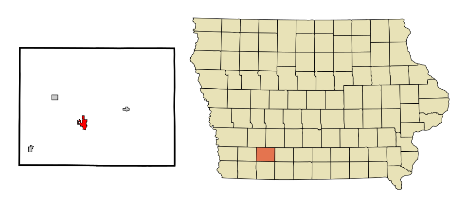Locator map of Corning
