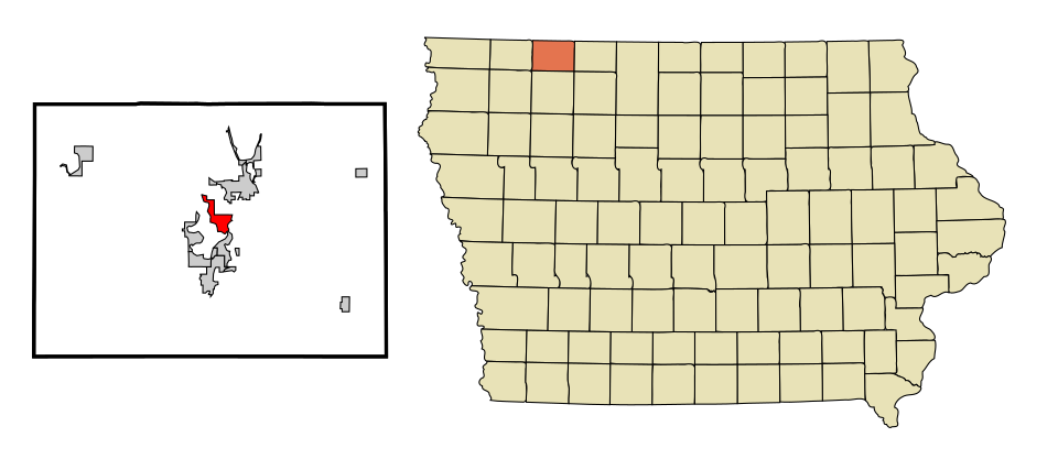 Locator map of Okoboji