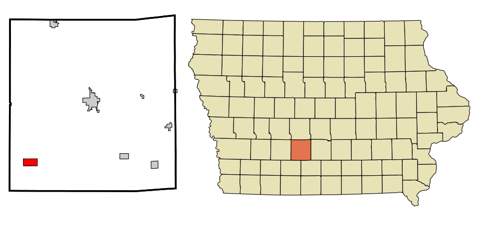 Locator map of Macksburg