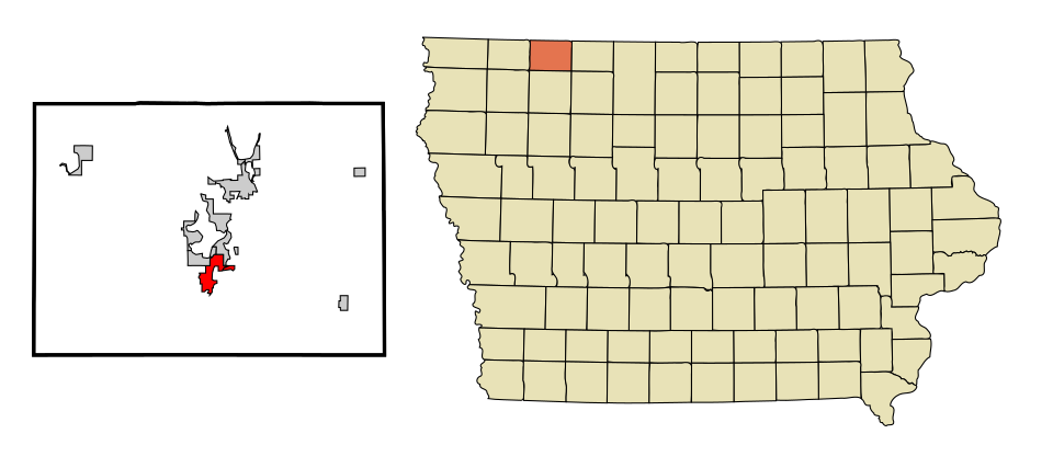 Locator map of Milford