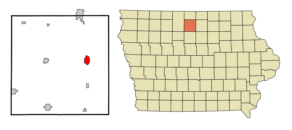Locator map of Garner