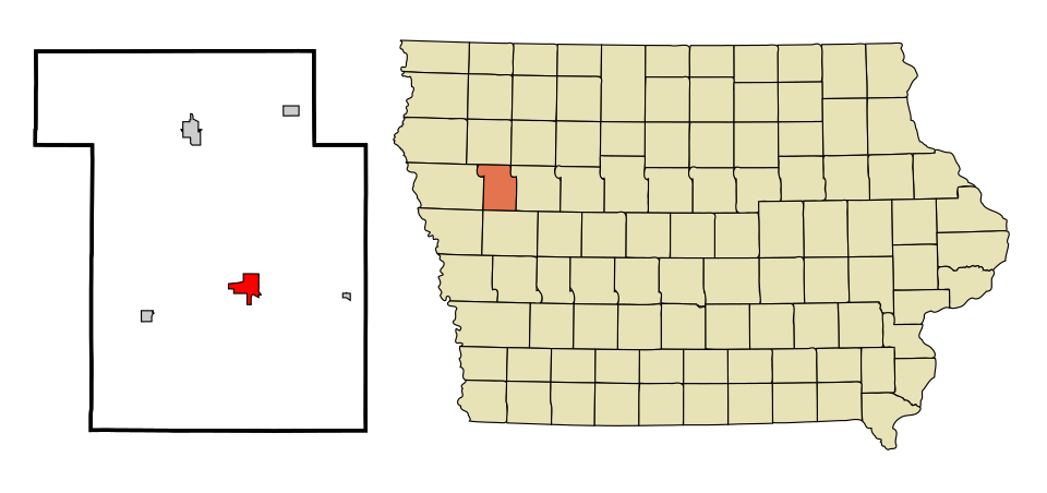 Locator map of Ida Grove