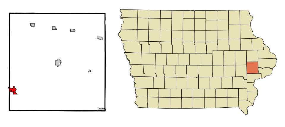 Locator map of West Branch
