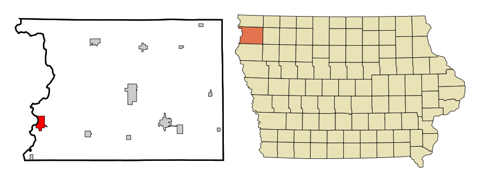 Locator map of Hawarden
