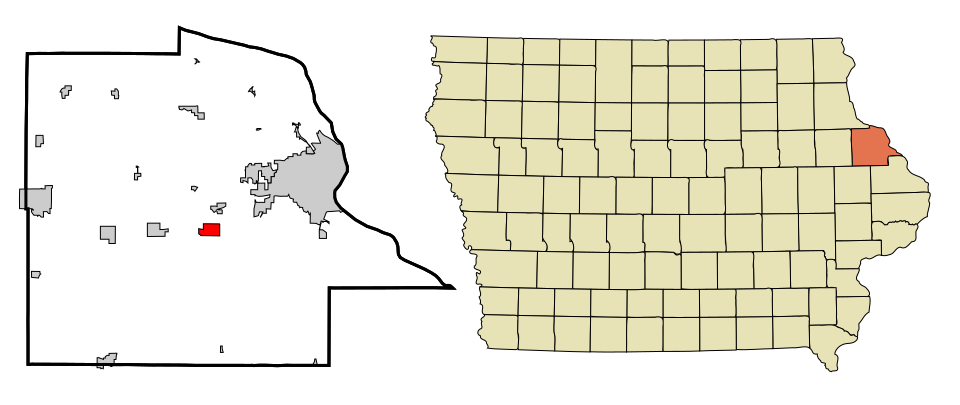 Locator map of Peosta