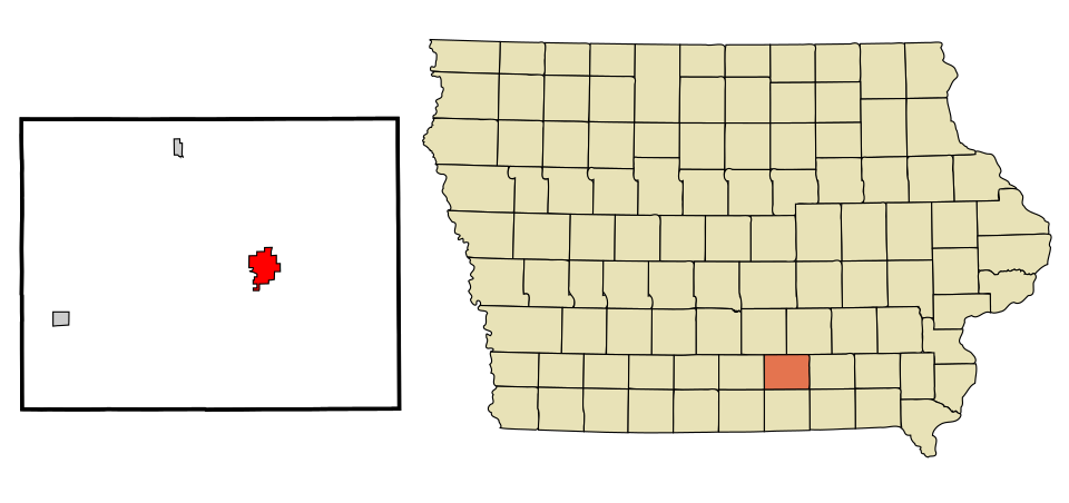 Locator map of Albia