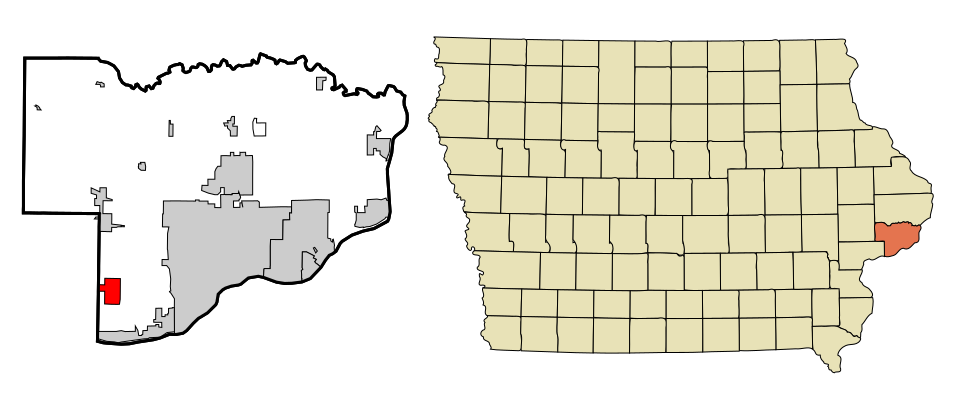 Locator map of Blue Grass