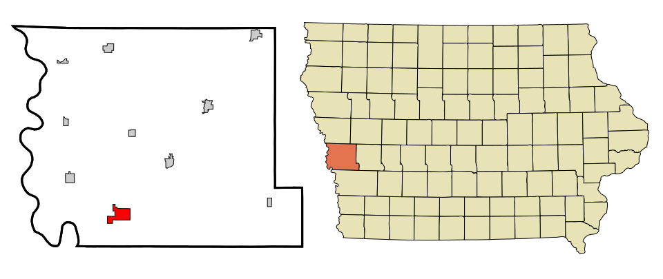 Locator map of Missouri Valley